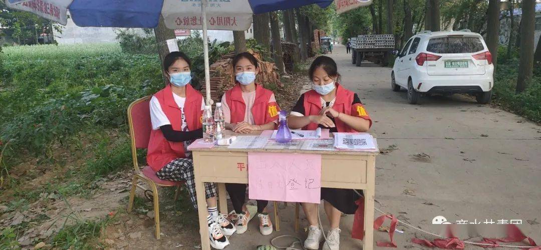 平店乡大学生志愿者在疫情防控卡点劝返外来人员