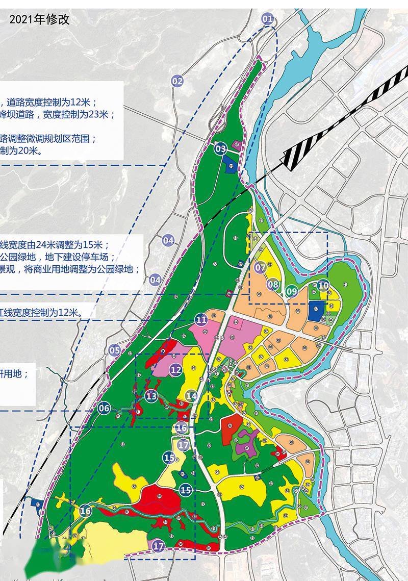 龙凤新区,方家坝片区规划调整 增加教育,医疗,公园用地