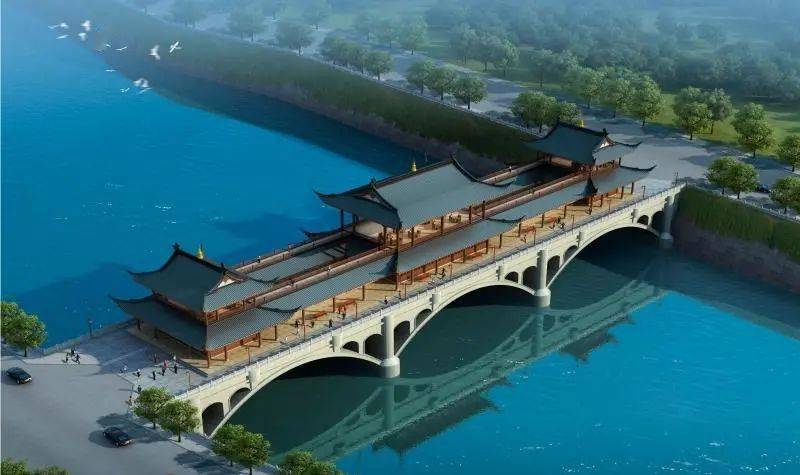 景观廊桥效果图