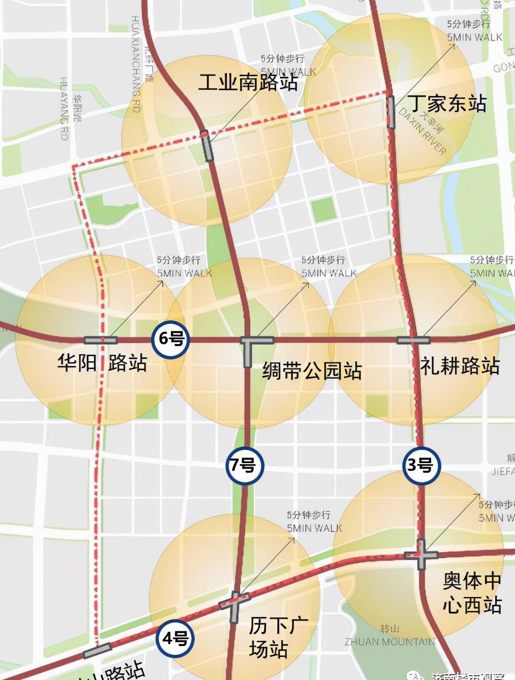 我们展开济南的地铁网络规划,其线路分布最密集的区域就在济南cbd!