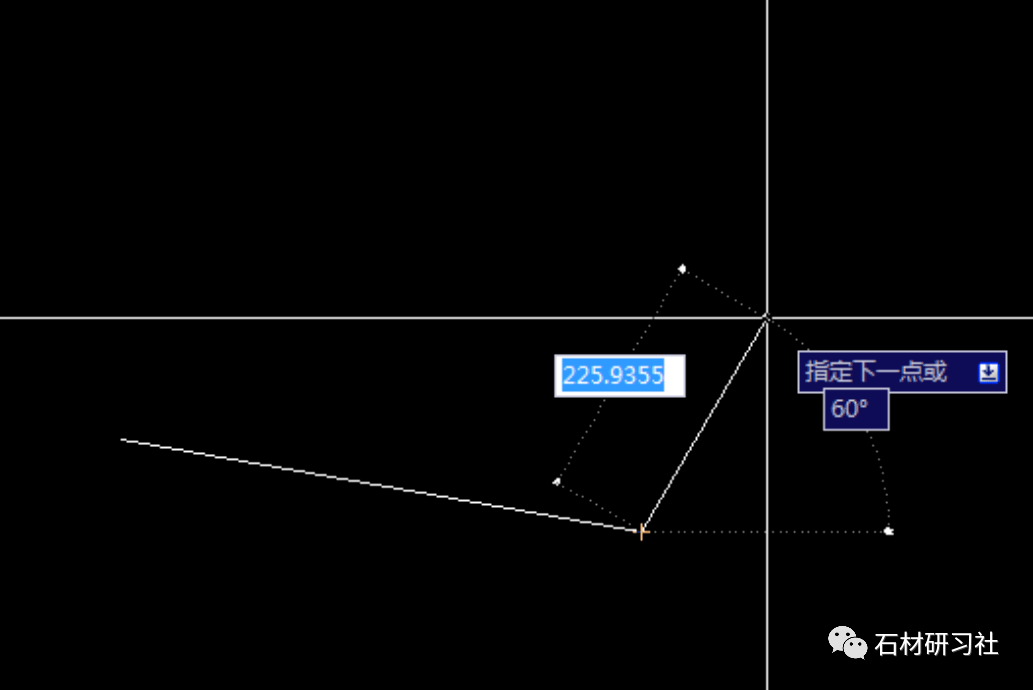 此时回到 cad 绘图界面,你用 l 命令画一条直线