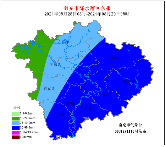 注意!南充发布暴雨蓝色预警 蓬安县将有大到暴雨