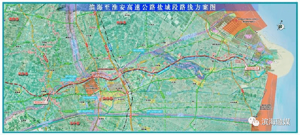 滨海至淮安高速公路盐城段是省政府批复的《江苏省高速公路网规划