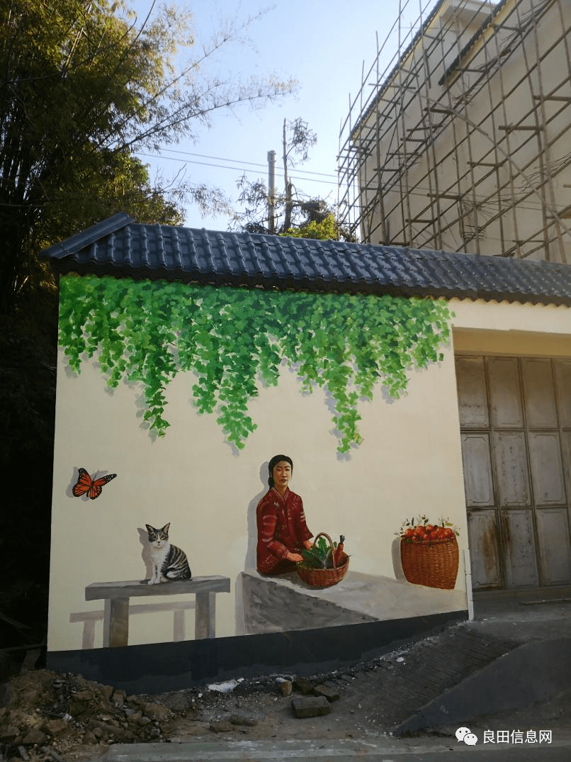 揭西良田大变化美丽乡村手绘墙画吸引众多游客越来越漂亮