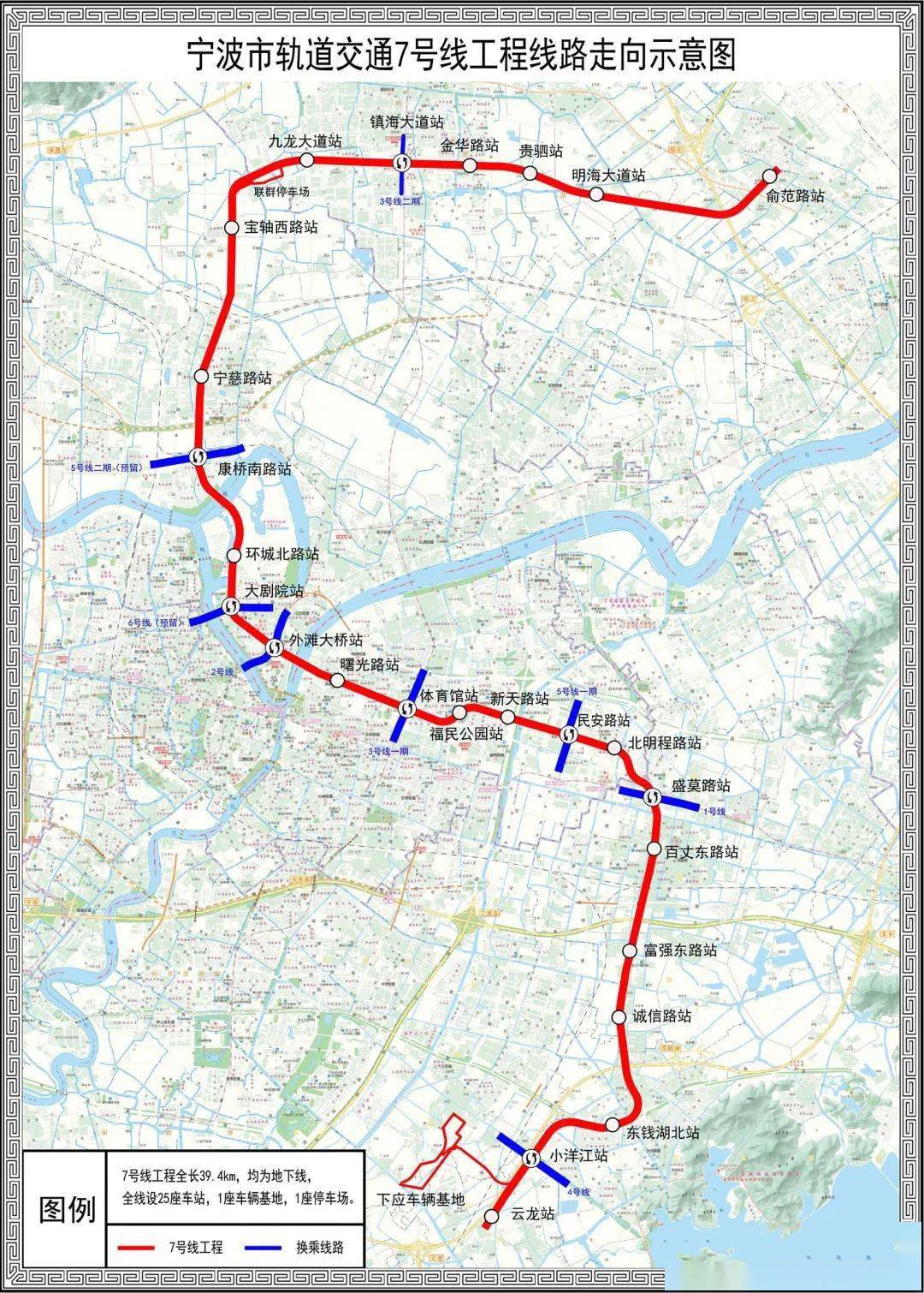 宁波轨交三期进展:地铁7号线,8号线一期选址公示