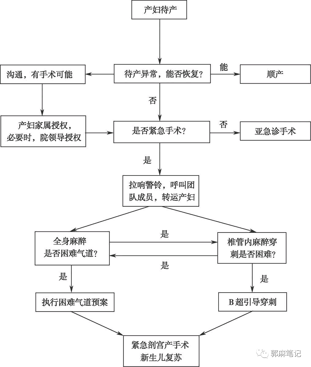 图11-1-1 急诊剖宫产流程图