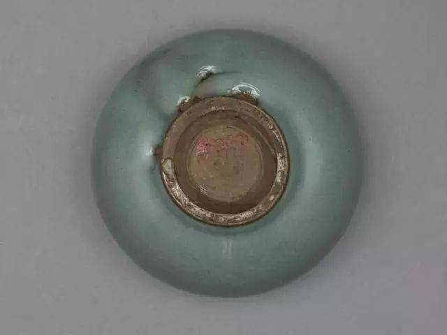 钧窑天蓝釉紫红斑折沿盘北宋颜色釉钧窑