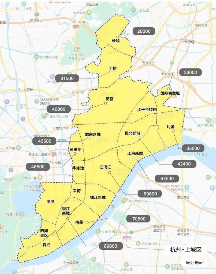 杭州2021年新房限价地图,看准了再买房!