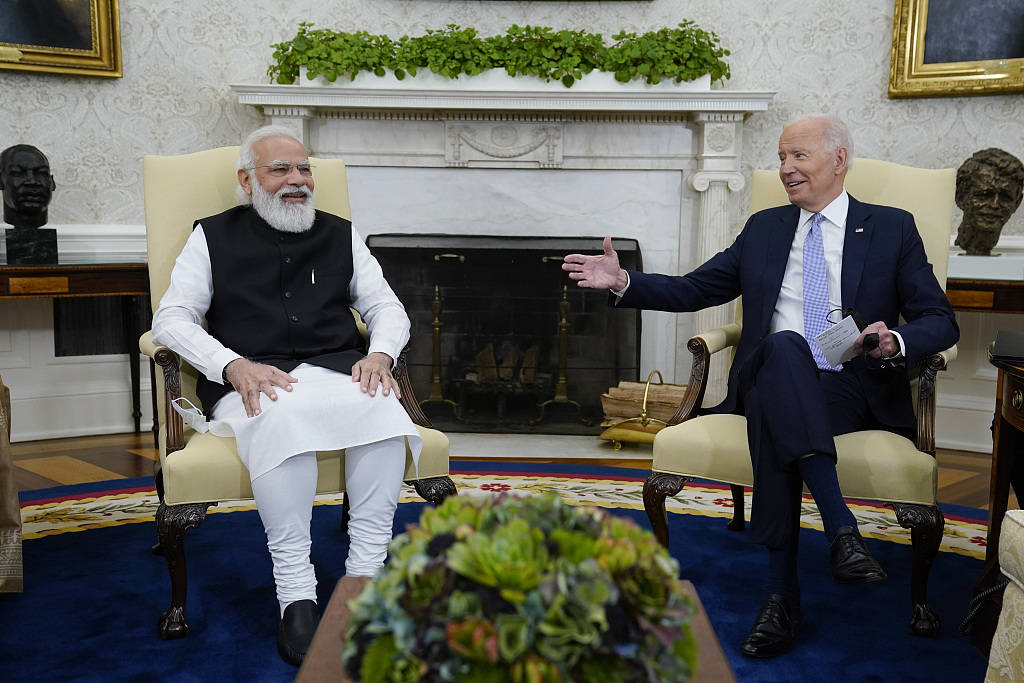 9月24日,美国总统拜登会见印度总理莫迪.