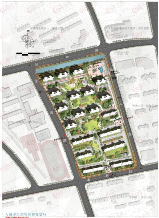 该项目位于无锡市锡北镇泾声路南,政丰路西,建设单位为无锡市梁科