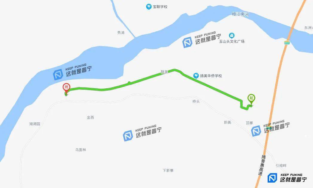 路线二:g238线普宁里湖镇汤头村至揭西县坪上镇交界,全长6.3km.