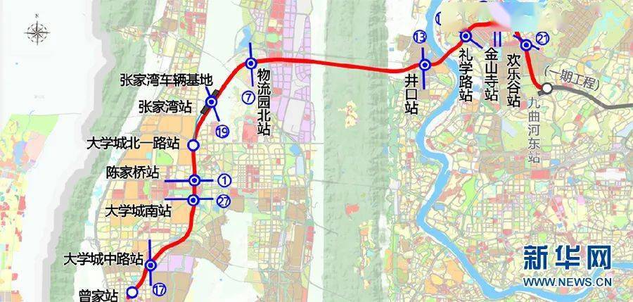 重庆轨道交通15号线二期站点公布 路过你家吗?