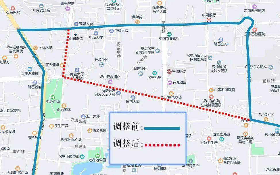 明元骨科医院—东一环路—兴汉路—中心广场—人民路—前进路—天汉