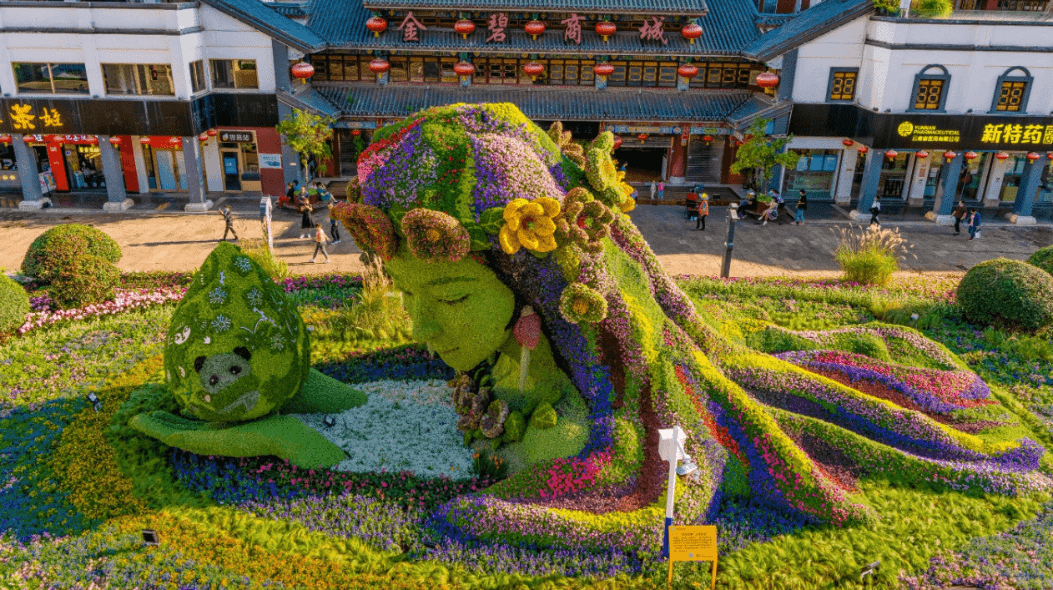 昆明最美"花仙子"带火老景区,北京设计师手绘图纸_花坛