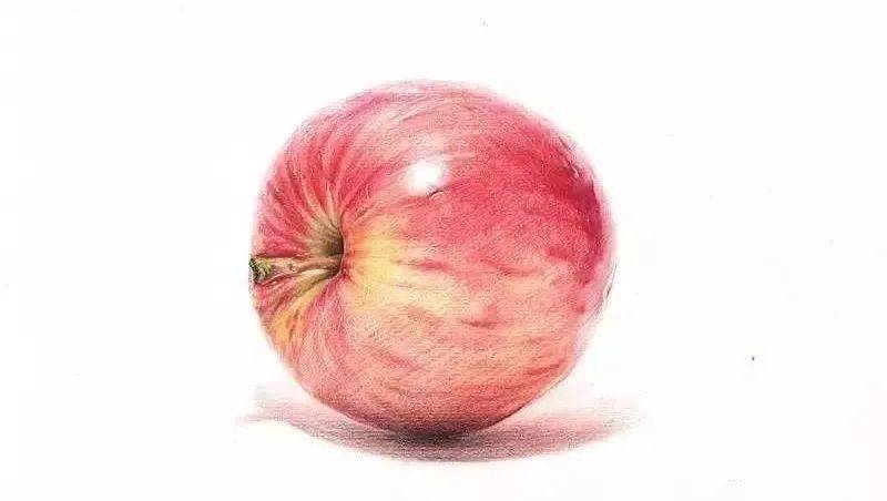 画一个脆甜脆甜的彩铅大苹果!