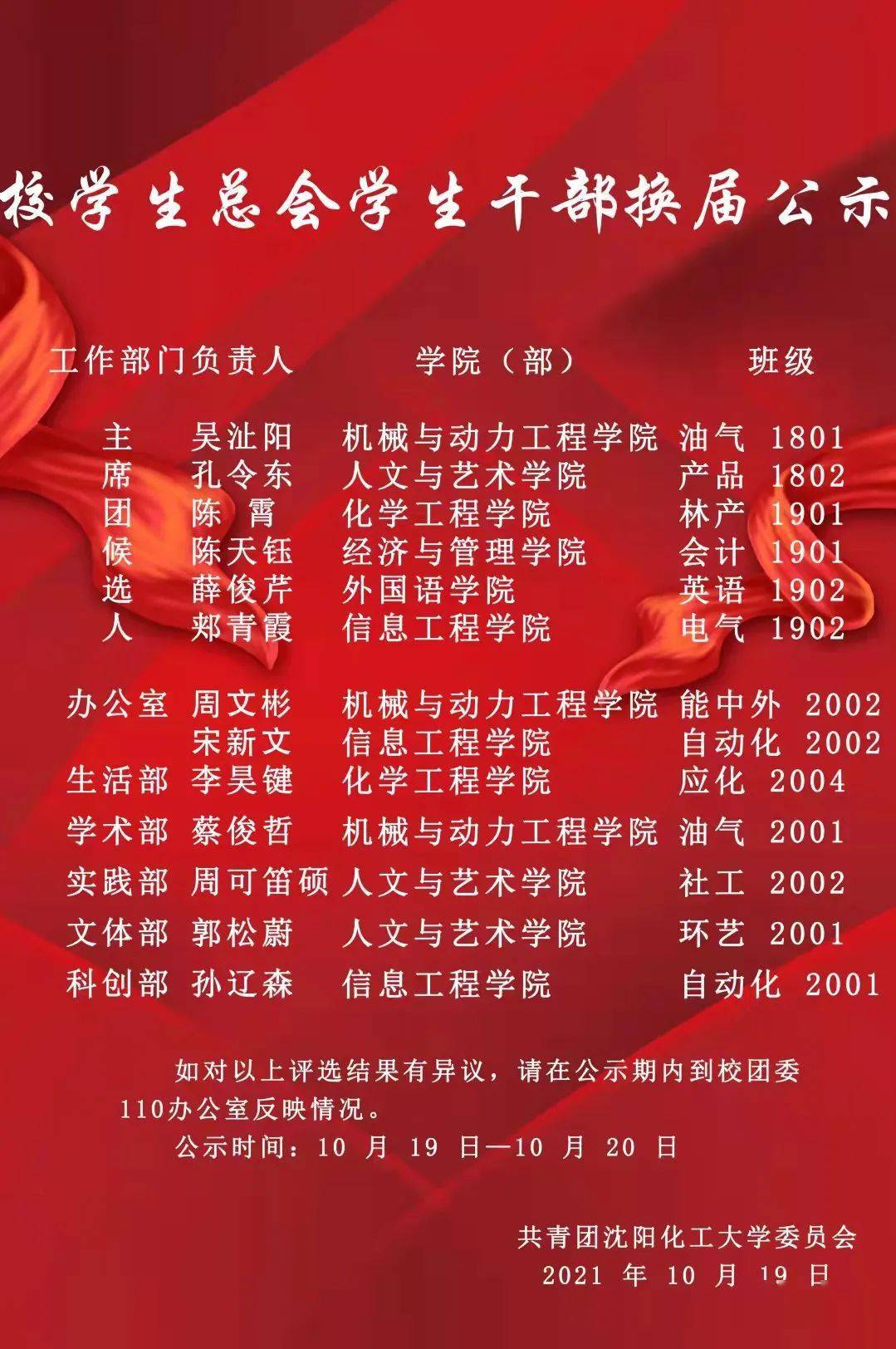 校学生总会学生干部换届公示_梁文秋
