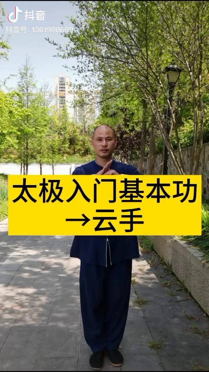 陈式太极云手单式教学陈氏太极拳太极入门基础教学太极拳基本功太极