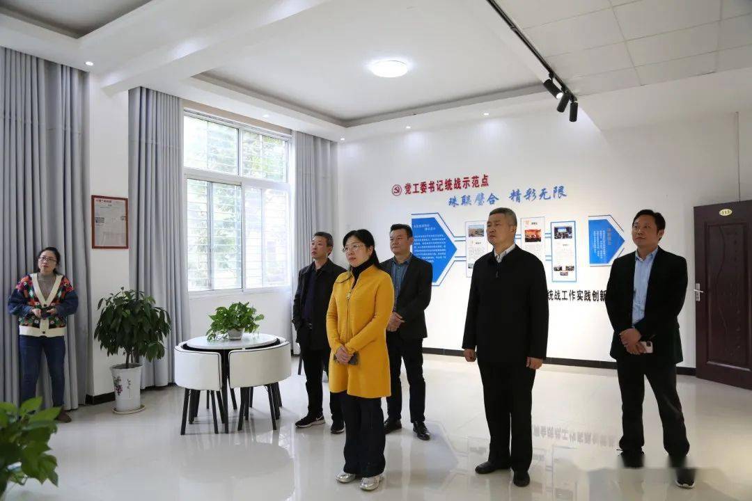 殷都区委统战部一行6人由区委常委,区委办公室主任,统战部长梅梅带队