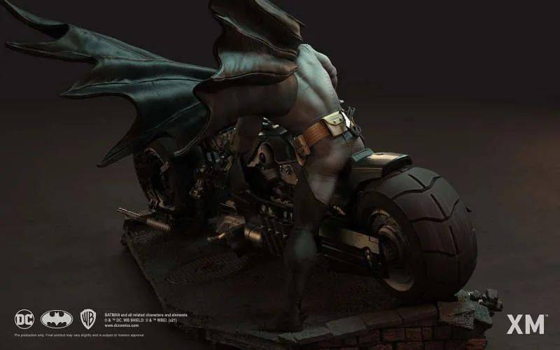 xmstudiosdc蝙蝠侠白色骑士蝙蝠机车版本14比例场景雕像