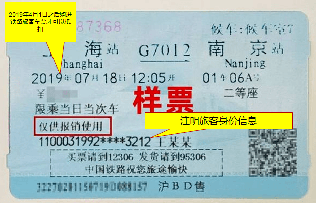 a公司财务小王2019年7月份从上海到南京出差,取得一张高铁票,票面金额