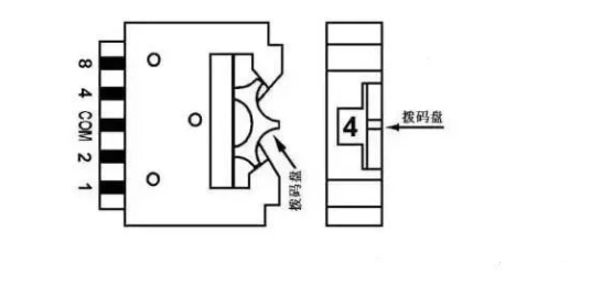 图4 一位拨码开关的示意图