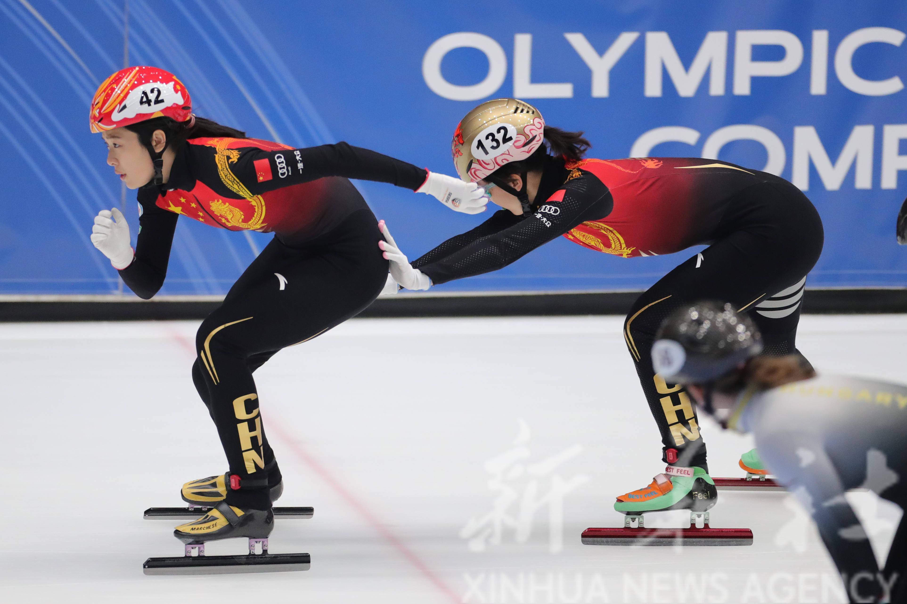 短道速滑世界杯多德雷赫特站中国队晋级女子3000米接力半决赛