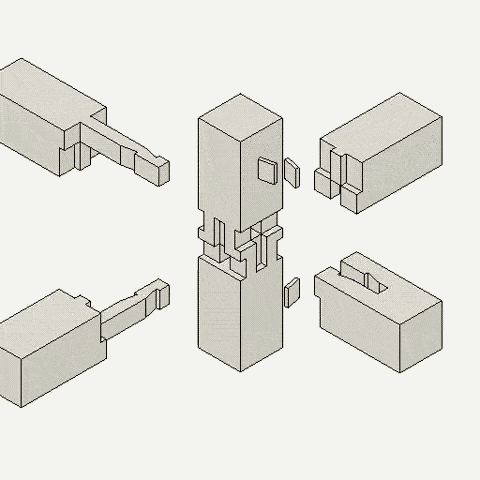 【干货】36组榫卯动图,看清红木家具传承百年的工艺 !