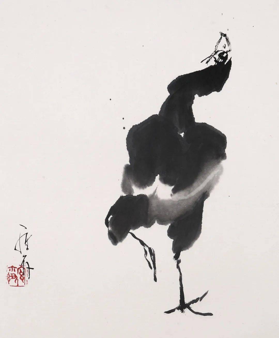 这老先生的水墨画,寥寥几笔,非常有味!_罗尔纯_国画