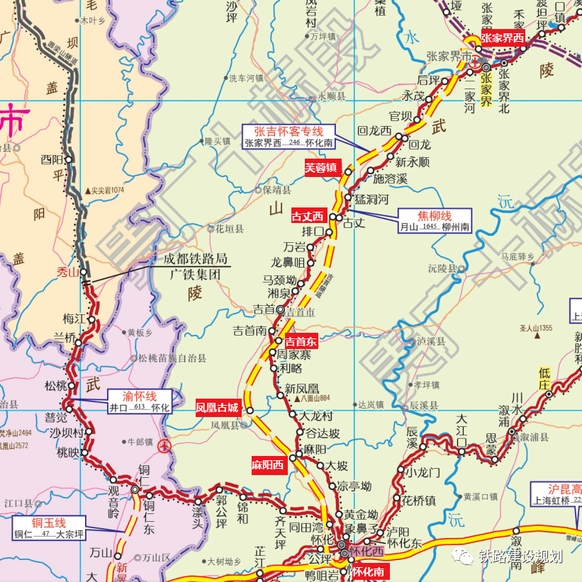 张吉怀高铁开通初期通达范围示意图▼来源:铁路建设规划广告业务联系