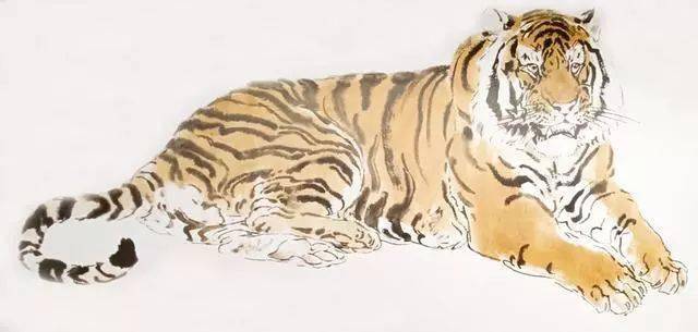 国画教程写意老虎的画法