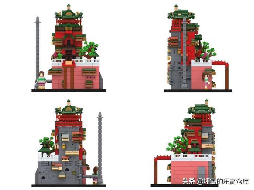 乐高拼搭的油屋虽然尺寸有限,但建筑本身的特点都有着不错的还原.