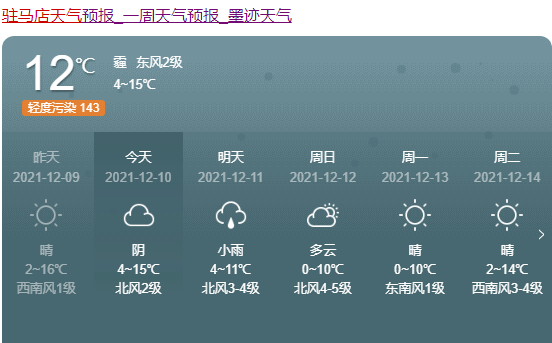 11日有一次小雨天气