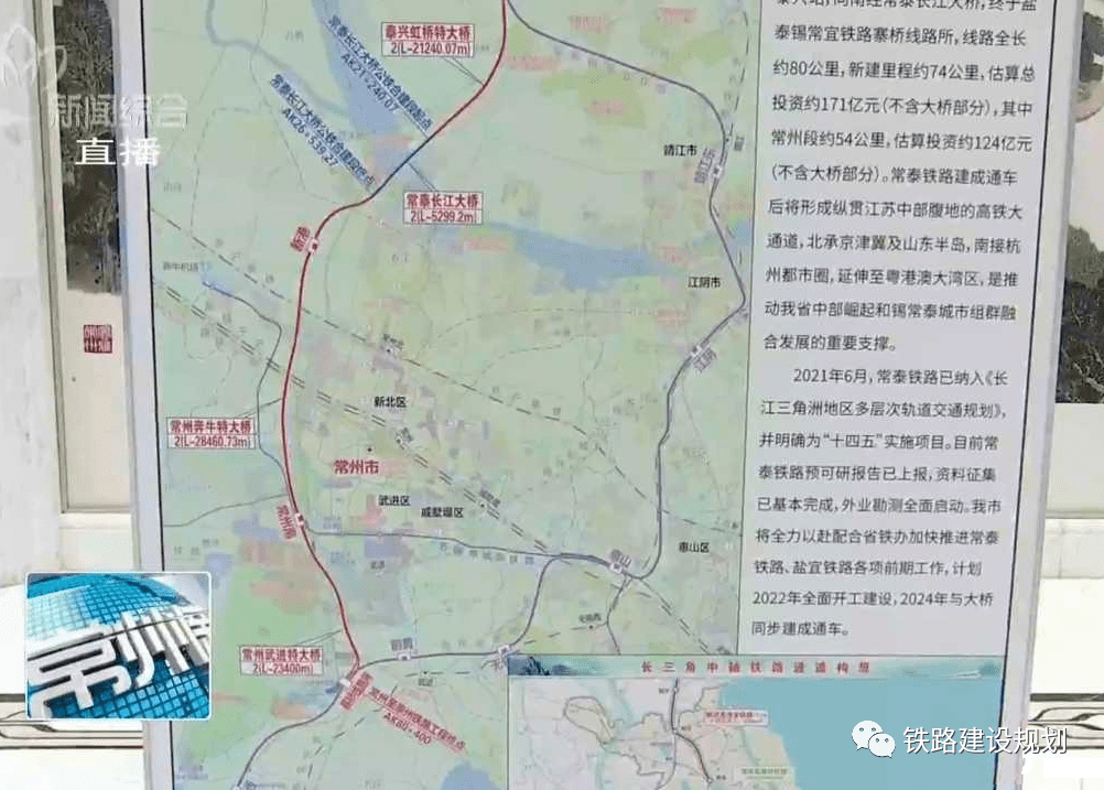 支持常州打造长三角中轴枢纽常泰铁路2022年将全面开工建设