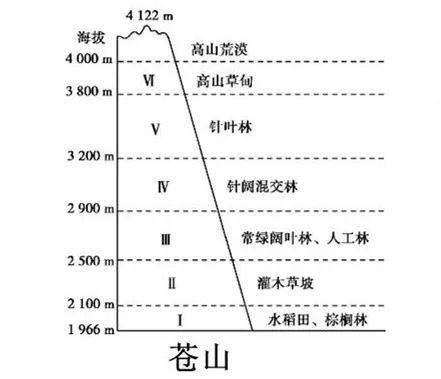 18座山脉的垂直自然带谱