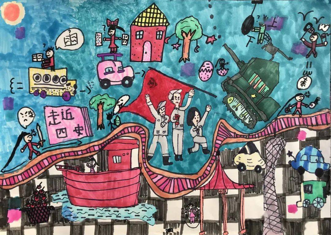 致敬百年伟业共绘红色故事百米画卷绘画活动作品系列展