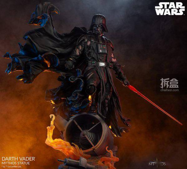 sideshow星球大战darthvader黑武士达斯维达神话雕像