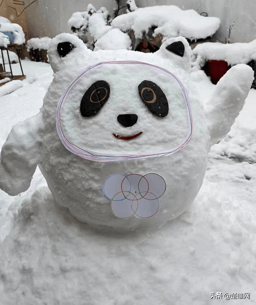 楚雄市民花式堆雪人大赛开赛快看看谁的创意最拉风