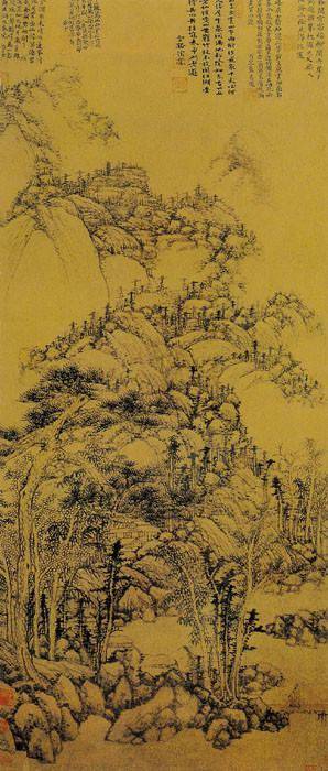 元代山水画,引领文人山水500年_赵孟頫_人物画_绢本