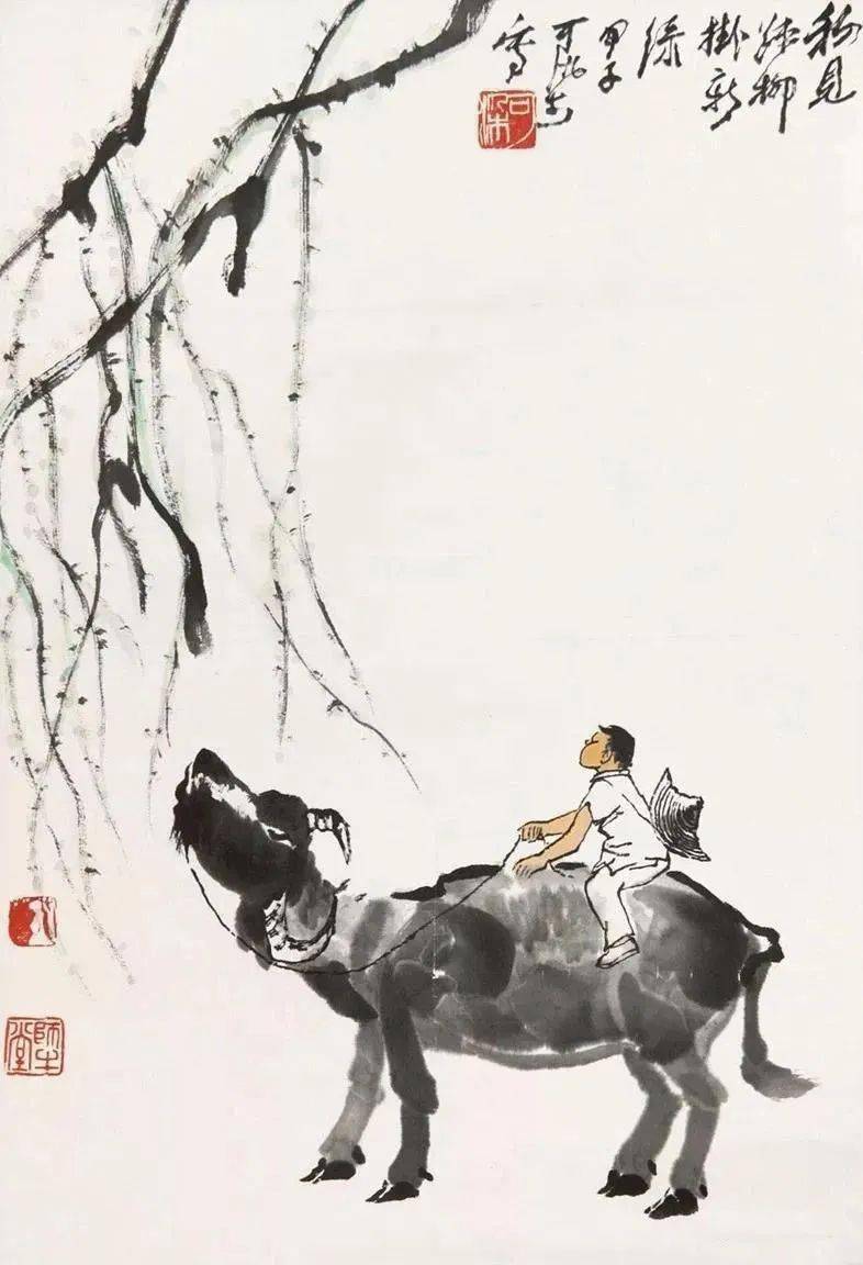 15幅春牧图,赏来如沐春风_李可染_国画_笔下