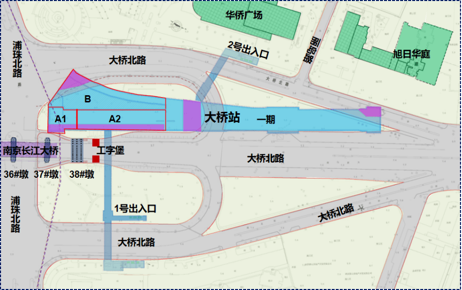 1公里,共设车站2座,分别是大桥北路站和毛纺厂路站(原弘阳广场站).