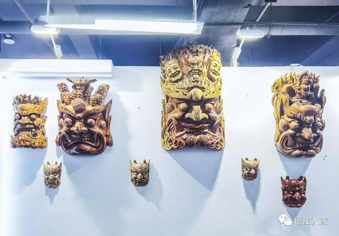 南丰木雕傩面具瓷盘画《马祖第一道场》黎川油画县级非遗乐安竹衣人像