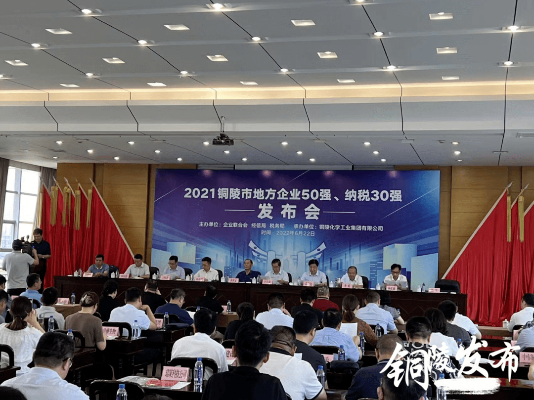 市企联,市经信局,市税务局审核,由高到低,综合确定2021年度铜陵市"