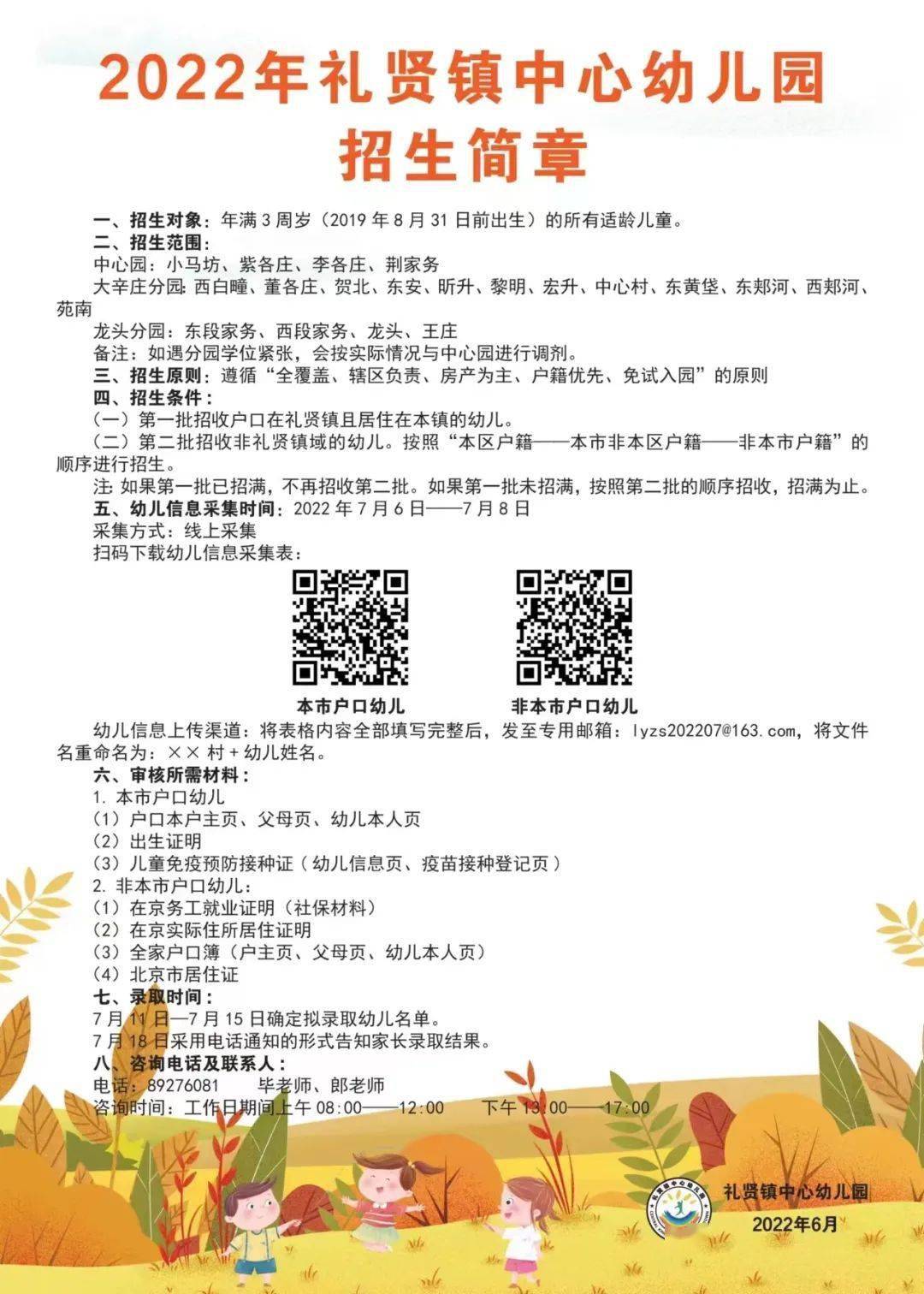 大兴区2022年幼儿园招生划片汇总来了