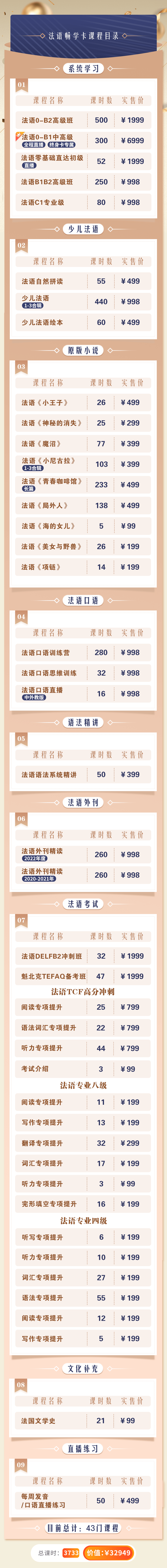 9月班|法语0-c1专业级来了!_waiyu_课程_终身