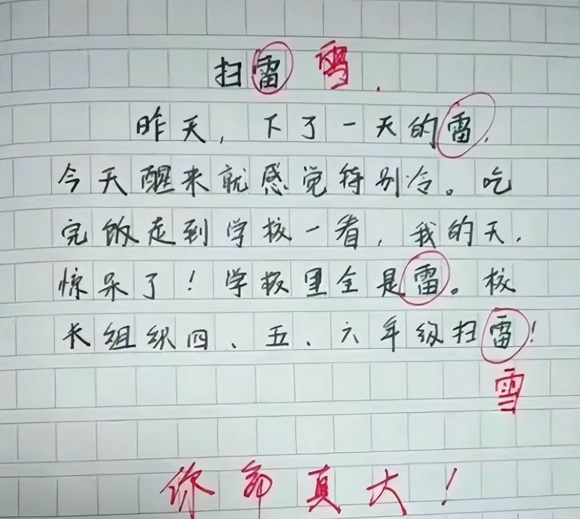 小学生们的爆笑作文，脑回路个个清奇，语文老师：你作业翻倍！  小学作文 第9张