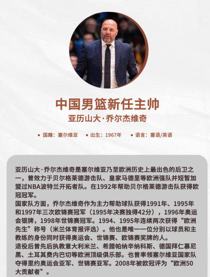 当男篮国有化与乔尔杰维奇有关