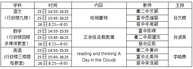 直播预告丨11月25日-26日，2022年慈溪中学校际课堂教学活动——“一课三研”语数英开放交流  高一作文 第2张