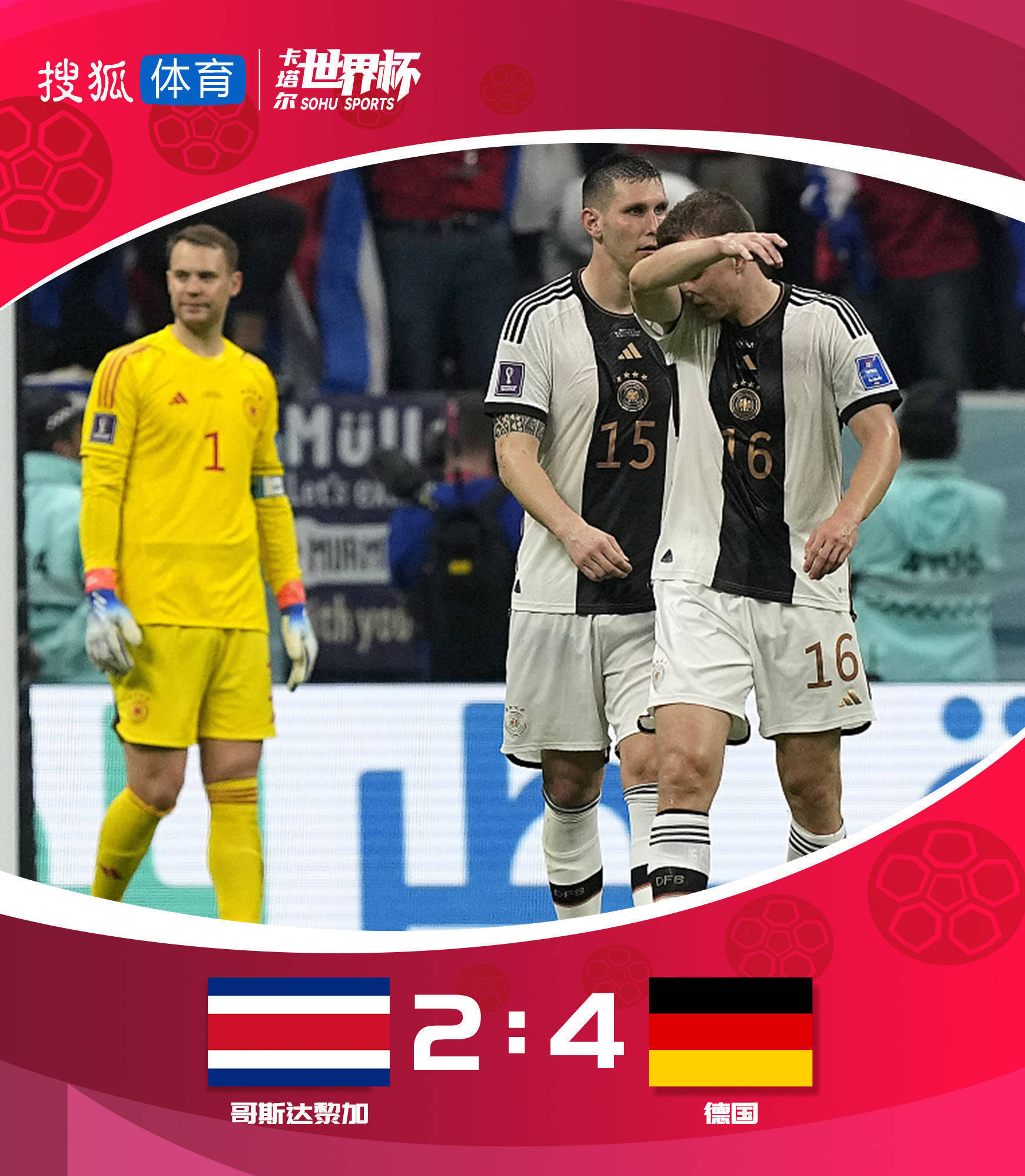 世界杯-哈弗茨双杀德国4-2哥斯达黎加，双双淘汰