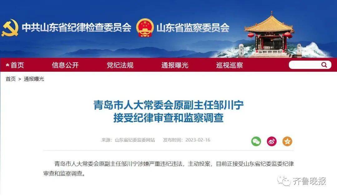 山东省纪委监委网站通报! 山东省纪委监委网站通报!