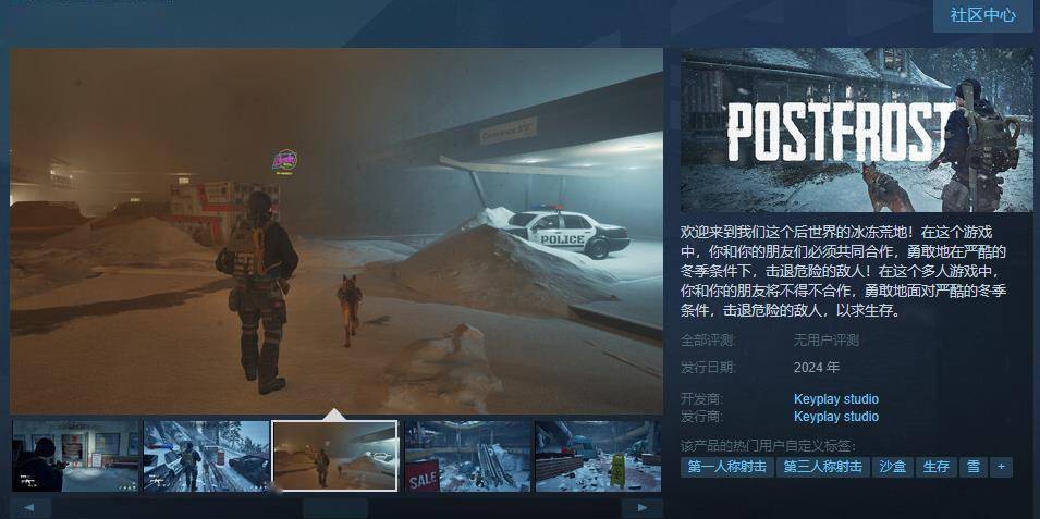 末日保存游戏《POSTFROST》Steam页面上线 2024年出售